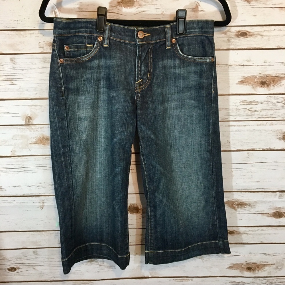 David Kahn Cropped Dark Wash Jeans Size 26 - Picture 2 of 7